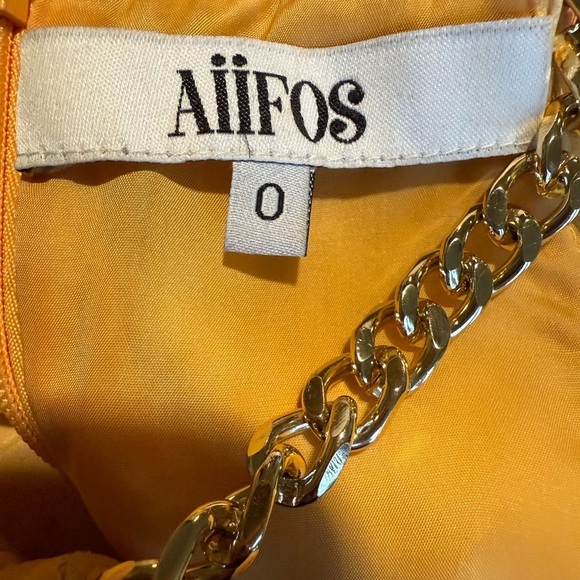 Aiifos Yellow Halter Ruched Pleated Dress for Weddings SZ XS - Picture 8 of 8